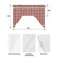 thumbnail image 5 of Country Star Plaid Swag Valances for Windows, Small Curtains Drapes, Retro Red American Farm Barn Berry Kitchen Window Curtains Over Sink Window Treatment Valance for Bedroom/Bathroom 56"x36", 5 of 5