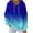 Dark Blue, variant on Women Oversized Hoodies Casual Long Sleeve Loose Fashion Pockets Pullover Tops Gradient Printed Hooded Sweatshirts