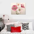 thumbnail image 3 of PRATYUS Fall Decor Pink Flowers Canvas Print Canvas Wall Art Picture 20x16in for Living Room Bedroom 20x16in, 3 of 3