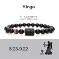thumbnail image 1 of Pulsera elástica con cuentas negras, cuerda elástica, pulsera de buena suerte, joyería para hombres y mujeres Virgo, 1 of 1