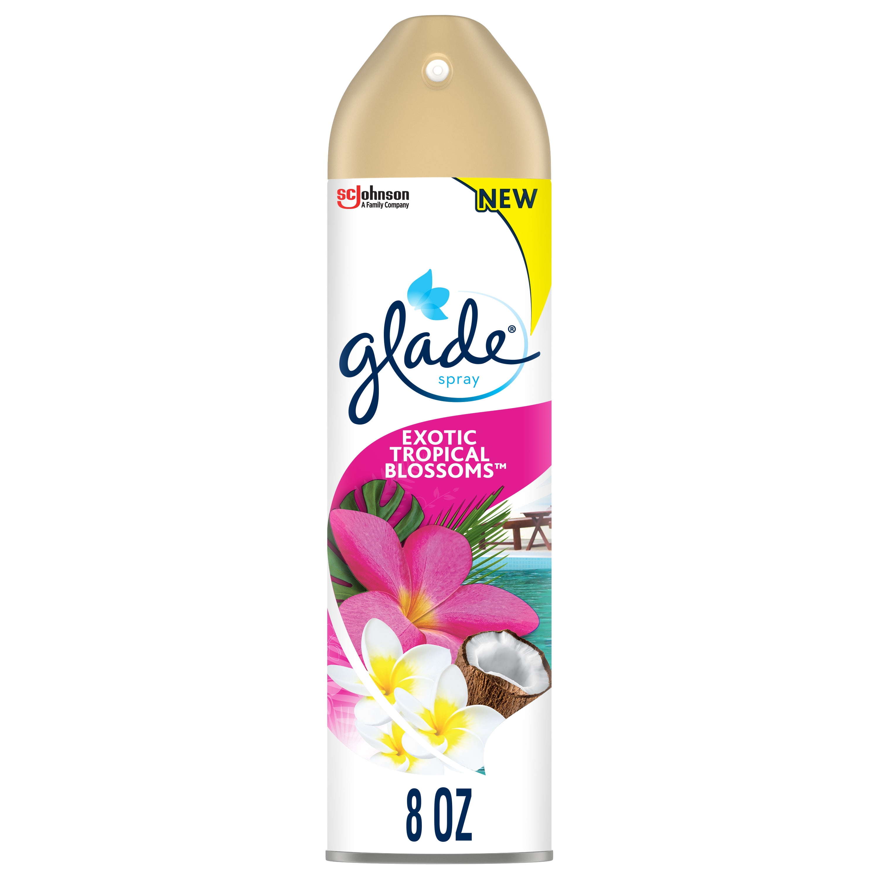 Glade Room Spray, Exotic Tropical Blossoms, Aerosol Spray Air Freshener