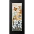 thumbnail image 2 of Goldberger, Jennifer 11x24 Black Modern Framed Museum Art Print Titled - Drippy Flower Abstract II, 2 of 5