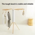thumbnail image 4 of Tripod Clothes Drying Rack, Garment Rack Portable and Foldable Space Saving Laundry Drying Rack - Clothes Rack Clothing Floor Folding Balcony Bedroom Household Wooden, 4 of 9