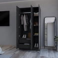 thumbnail image 4 of DeeHome Wardrobe Erie, Bedroom, Black, 4 of 7