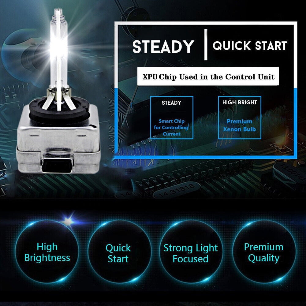 For Lincoln Navigator 2007-2017 - Xenon HID Headlight Bulbs High &amp; Low Beam Qty2