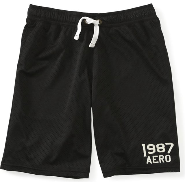 Pantalones cortos deportivos de baloncesto Aeropostale para hombre color negro mediano