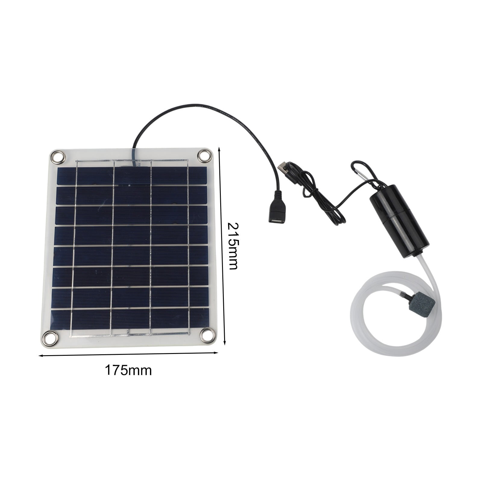 20W Outdoor Aquarium Fish Tank Oxygen Air Pump Portable Solar USB Oxygen Pump