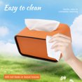 thumbnail image 5 of FKSZLL Rectangular Tissue Box Cover PU Leather Tissue Box Holder with Black Edging Accents Decorative Tissue Holder Cover for Bathroom Bedroom Office, Orange, 5 of 10