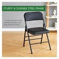 thumbnail image 4 of Pack of 4 (Fabric/Vinyl) Steel Frame Metal Foam Padded Folding Chairs (Black, Gray, White), 4 of 7