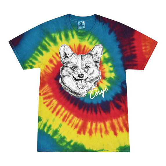 Wild Bobby, Cute Corgi Dog Lover Pet Owner Animal Lover Tie-Dye T-Shirt