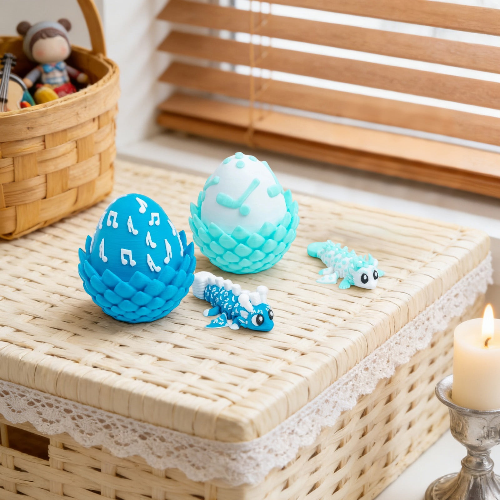 Easter 3D Baseball Egg with Winged Dragon Toy, Perfect Birthday Christmas Easter Gifts, Easter Basket Stuffers