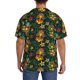 thumbnail image 3 of Balery Mask Tropical Flower Camisa Casual de Manga Corta con Botones para Hombre, Texturizada, Estilo Cubano, para Playa, Verano-3X-Large, 3 of 5