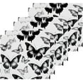 thumbnail image 2 of Black White Butterflies Washcloths, Soft and Absorbent Cotton Towel, 2 Pack 12 X 12 Inches Premium Quick Dry Face Towel Wash cloth, 2 of 7