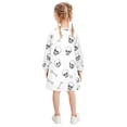 thumbnail image 3 of Girls' long-sleeved dress Skull and Bones Girls' A-line dress with ribbed cuffs Soft and comfortable, 3 of 6