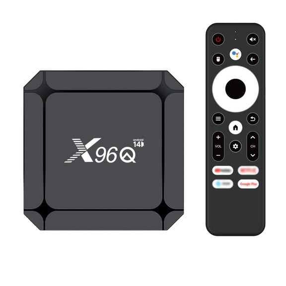 X96Q Android TV Box, 4-Core Processor, 2GB RAM 16GB ROM, Android 14, Wi-Fi 6, BT5.2, 4K Ultra HD, HDR10 , Voice Remote Control