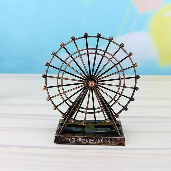RKSTN modern home decor Ferris Wheel Ornament Metal Rotatable Ferris Wheel Statue Decor Figurine for Office and Toy