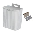 thumbnail image 1 of AMLESO Countertop Stable Hanging Waste Bin Portable Waste Bin Small Kitchen Compost Bin Gray 9L, 1 of 8
