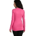 thumbnail image 3 of J. METHOD Women's Snap Button Cardigan Long Sleeve Knit Ribbed Sweater NEWJ181 Fuchsia S, 3 of 5