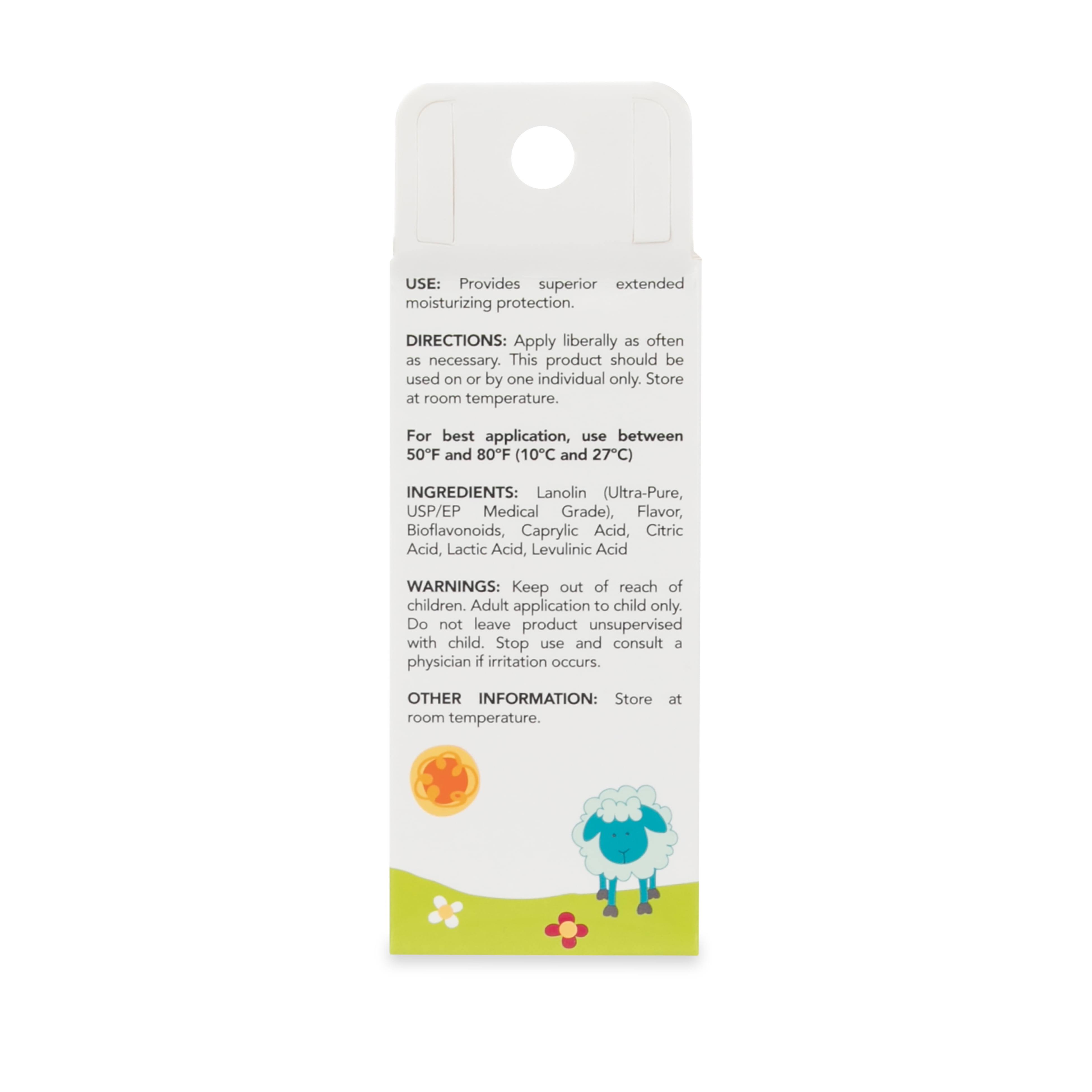Dr. Talbot's Lanolin Lip & Cheek Balm for Babies, Vanilla Milk, 0.35 oz Tube