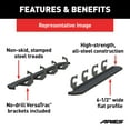 thumbnail image 2 of ARIES 2055541 RidgeStep Black Steel 6-1/2 x 91-Inch Truck Running Boards, Select Chevrolet Silverado, GMC Sierra 1500, 2500, 3500 HD Crew Cab Fits select: 2022 CHEVROLET SILVERADO LTD, 2 of 6