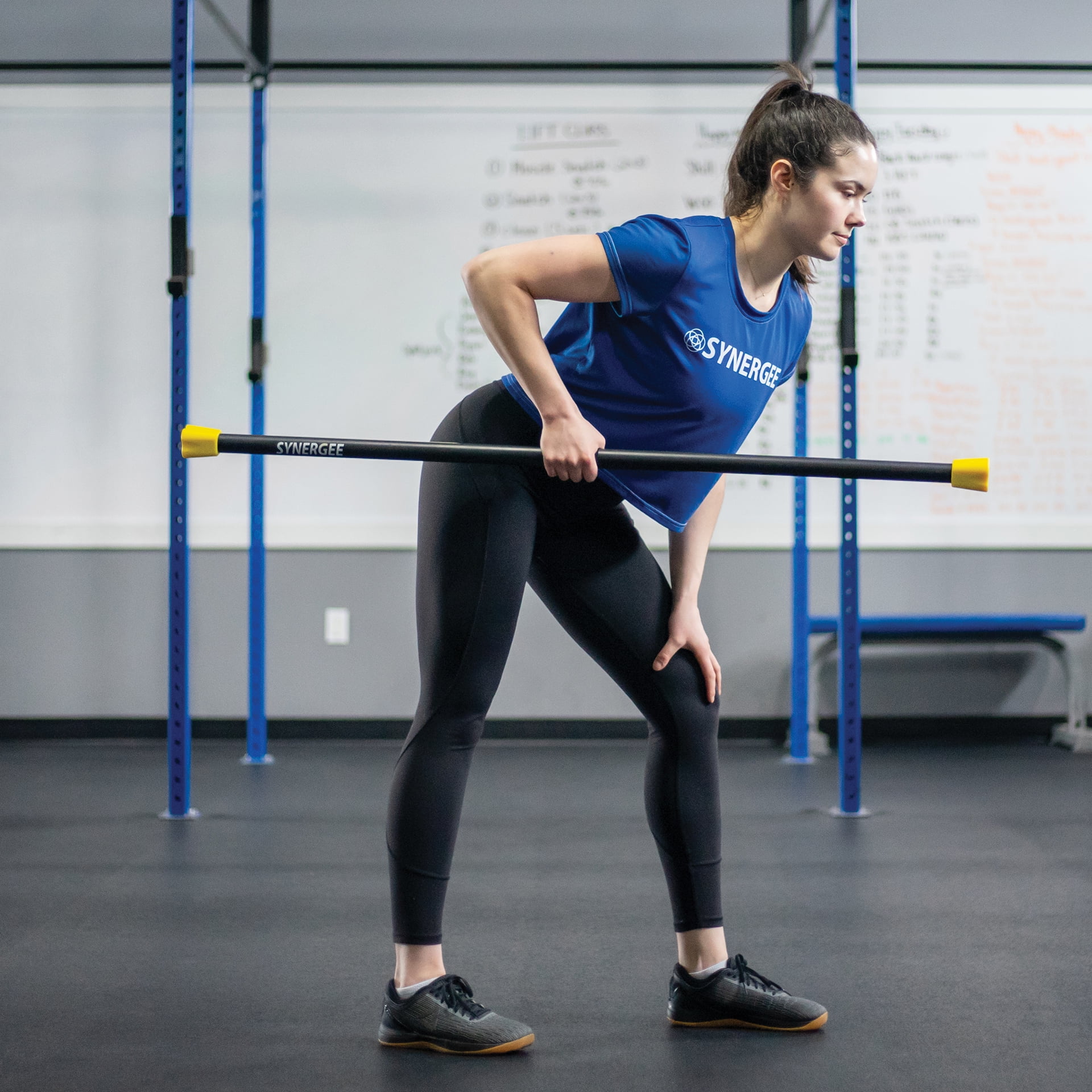 Synergee Workout Bar Combo Set - 5lb 8lb 10lb - Padded Weighted Bars – Body Bar Toning Exercises, Strength & Condition