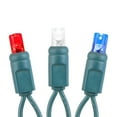 thumbnail image 4 of Novelty Lights 100 LED 50ft Red White Blue String Lights, USA Patriotic 4th of July, Green Wire, 4 of 9