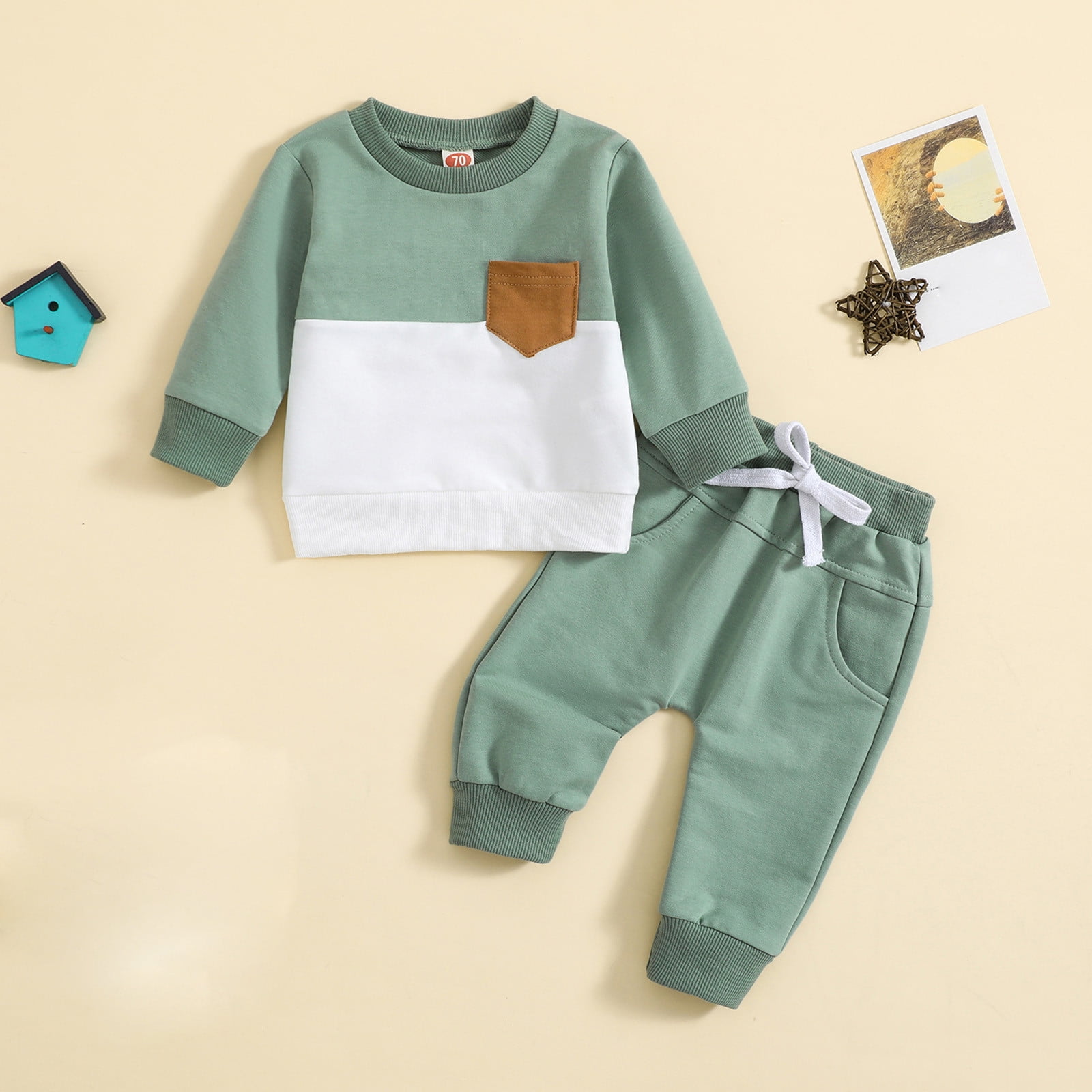 3 Piece Halloween Set for Baby Boy Girl Halloween Costume 0-24 Months Long Sleeve Jumpsuit Hat and Shoes Halloween Costume, 001 Orange, 0-6m