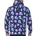 thumbnail image 7 of Picia star Skull flower crystal Pattern Casual Men's Hoodie - Lightweight Hooded Sweatshirt with Kangaroo Pocket, Comfortable Pullover for Everyday, Travel-4X-Large, 7 of 7