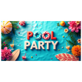 thumbnail image 2 of LUUFILx Pool Party Photography Props Backdrop Beach Summer Outdoor Event Decorations Background Tropical Theme Party Supplies Banner, 2 of 8