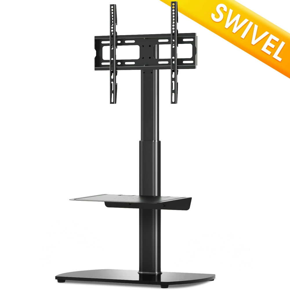Modern Black TV Floor Stand with Mount for 27"55" Flat Panel TVs