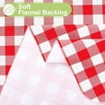 thumbnail image 4 of Rectangle Table Cloth, Waterproof Vinyl Tablecloth with Flannel Backing, Wipeable Buffalo Plaid Table Cover for Valentines & Mothers Day Dining Decorations and Outdoor (Red & White, 60"x102"), 4 of 7