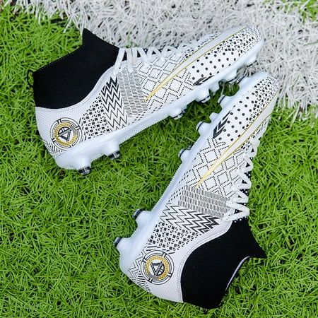 

Boys High Top AG Soccer Cleats Breathable Comfortable Lace-up Training Shoes For Outdoor Sports Football Shoes