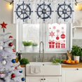thumbnail image 5 of Navy Blue Retro Coastal Curtain Valances for Windows, Kitchen Valance Window Treatments Panel 2 Pack, Nautical Summer Vintage Rudder Rod Pocket Short Curtains for Bathroom Bedroom 42 x 18 Inch, 5 of 8