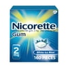 Nicorette Nicotine Gum, Stop Smoking Aids, 2 Mg, White Ice Mint, 160 Count