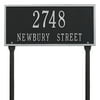 Hartford 2-Line Standard Lawn Plaque in Black and Silver