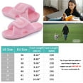 thumbnail image 6 of Women's Arch Support Slippers Memory Foam Orthotic Heel Cup Arthritis Edema House Shoes with Velcro Closure, Pink 8, 6 of 6