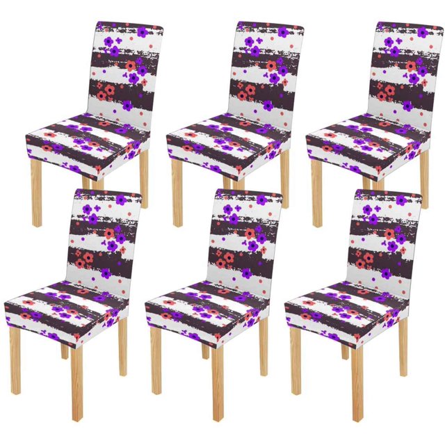 Funda protectora para silla elástica ABPHQTO Flor pequeña estilo vintage Juego de 6