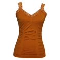 thumbnail image 1 of Womens Lace Trim Camisoles - Mustard, 1 of 1