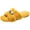 Yellow, variant on Womens Fuzzy Slides Open Toe Fluffy House Slippers Indoor Outdoor Furry Slide Sandals