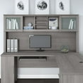 thumbnail image 2 of Bush Furniture Somerset 72in 2-Door Hutch with Cubbies in Platinum Gray Finish - fits on 72W L Desk or 72W Office Desk (sold Separately), 2 of 8