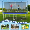 thumbnail image 4 of EUROCO 1500LB 14FT Trampoline for Adults and Kids, Trampoline with Enclosure ,Ladder,Heavy Duty Recreational Trampoline, 4 of 7