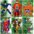 thumbnail image 2 of Christmas Tree Ornaments X-Men and Other Comic Books Super Hero Set Featuring Prominent Xmen Characters - Unique Shatterproof Plastic Design, 2 of 4