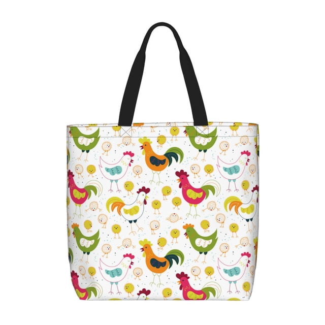 Balery Chickens A Bolsa de Mano para Mujeres con Cremallera, Bolsa de Gimnasio con Compartimentos, Bolsa para Laptop, Bolsa para Trabajo