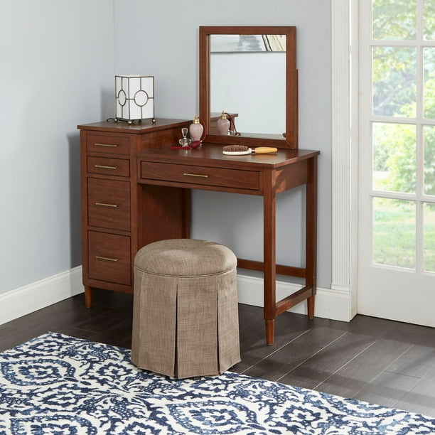 Emmeline Upholstered Backless Vanity Stool