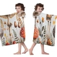 thumbnail image 4 of Red Mushroom Flower White Pattern Hooded Bath Towel，50"x30" for Ages 3 To 12 Kids, Quick Dry Lightweight Soft Microfiber Hood Beach Towel Cover Up for Kids, 4 of 7