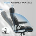 thumbnail image 6 of Ergonomic Office Chair,500lbs Office Chair With Adjustable Lumbar Support With Flip-up Armrest And Wider Seat Ergonomic Leather Chair Breathable With Quiet Rubber Wheels, 6 of 8