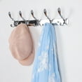 thumbnail image 2 of Unique Bargains Dual Hook Rack Wall Mounted Coat Hooks Plating Finish, 2 of 7