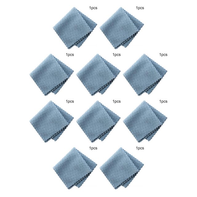 Yuarrent Paño de cocina, olla absorbente suave, vajilla, trapo de fibra Superfina, paño de toalla, accesorios de limpieza reutilizables, azul, Azul PC 1 10piezas