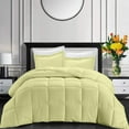 thumbnail image 2 of All-Season luxury Box Comforter King/California King Sized 94 by 104 inch Ivory Solid, 5 Piece Soft Quilted Box Stitched Box Comforter Set 800 TC 100% Egyptian Cotton, 2 of 8
