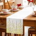 thumbnail image 5 of Sage Green Polka Dots Table Runner - 120 Inch Long Yellow Watercolor Abstract Art Cotton and Linen Blended Dress Scarves Farmhouse Table Runner for Kitchen Dining, Coffee Table, 13" x 120", 5 of 8